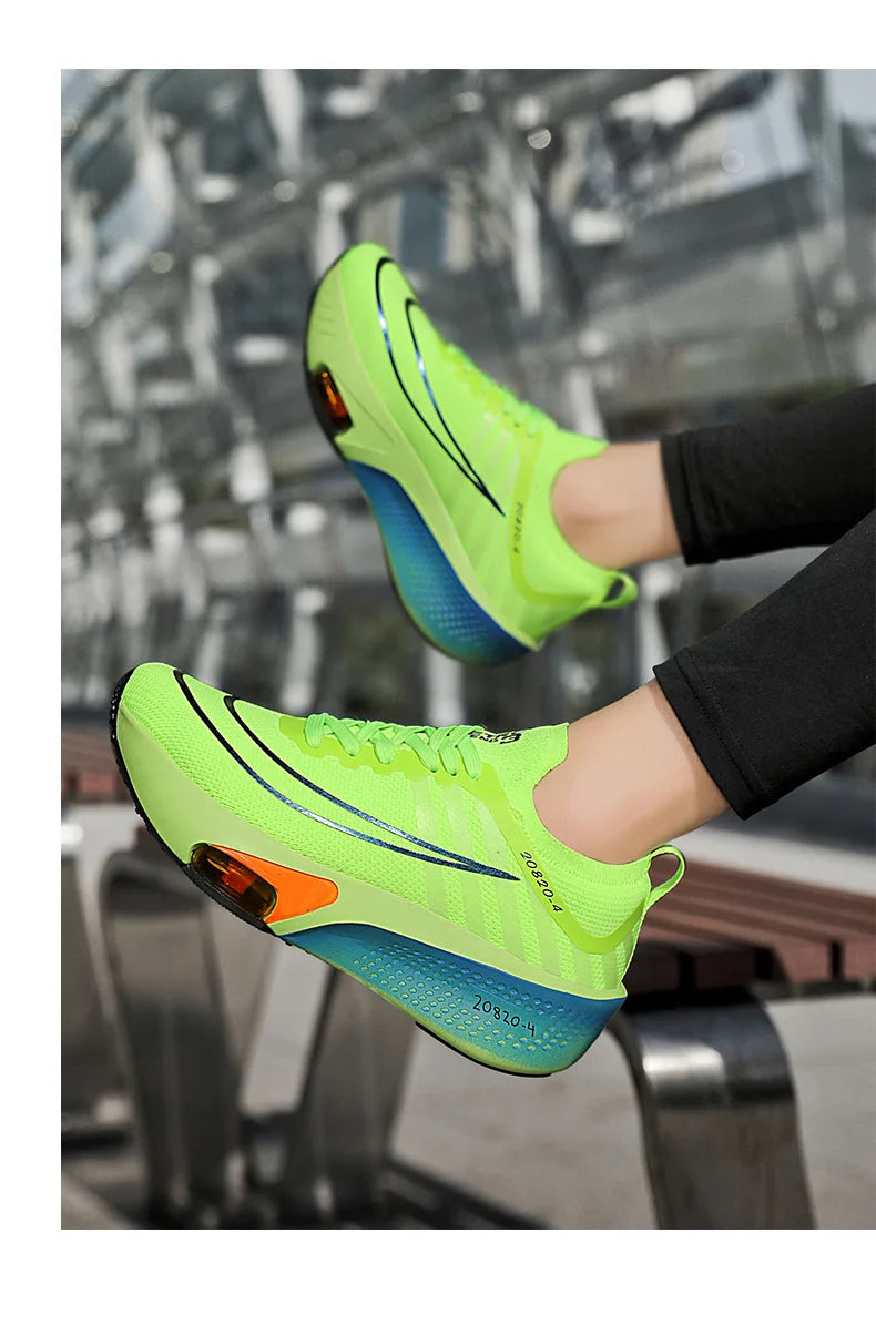Breathable Sneakers for Marathon Training Cushioned Insole Nonslip Grip