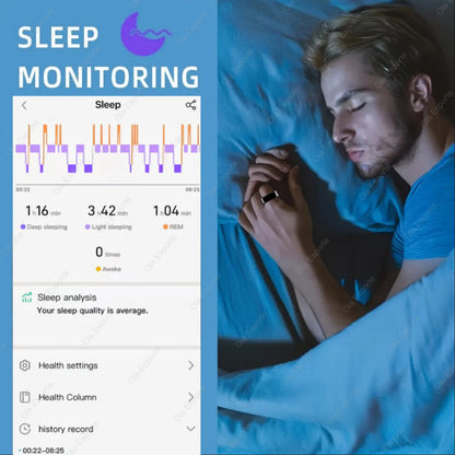 Smart ring tracking sleep heart rate and blood oxygen