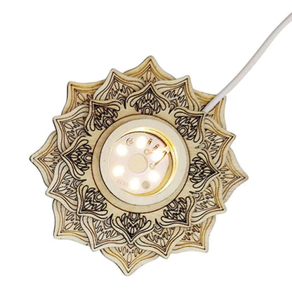 Lotus-shaped LED accent light with layered petal design