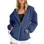 Women's Hoodie With Zip Front Long Sleeves for casual wear