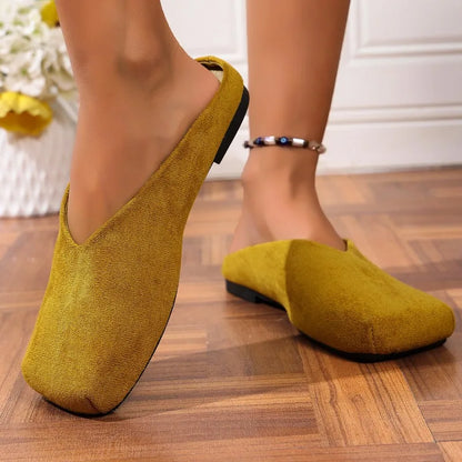 Women's square-toe slip-on flats for everyday styling