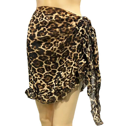 Women's Polyester Wrap Skirt With Tatting Edge Detailing And Tailored Tie Closure