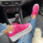 2026 Leather Platform Sneakers for Women – Lightweight PU Casual Shoes | Merch Gone Viral