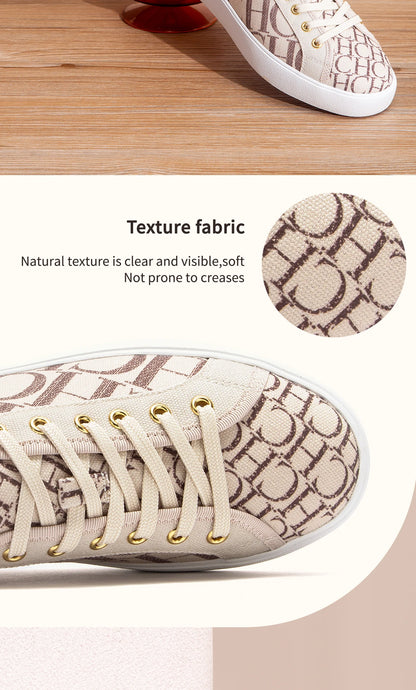 Breathable Canvas Walking Shoes for Women with Daily Cushioned Comfort