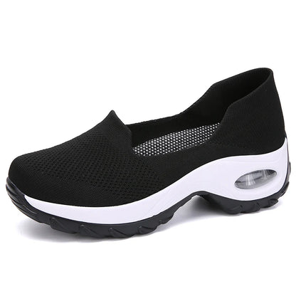 Shoes for Women Casual  2025 Anti Slip Outdoor Thick Sole Sloping Heel Breathable Casual Comfortable Sports Shoes Walking Shoes