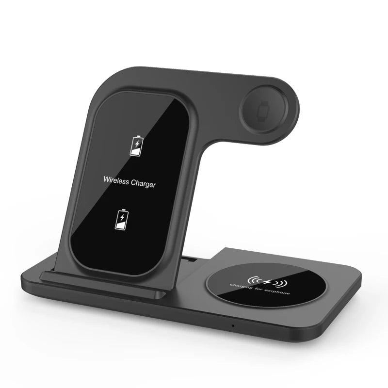 Foldable Wireless Dock for Smartphones and Earbuds 3-in-1