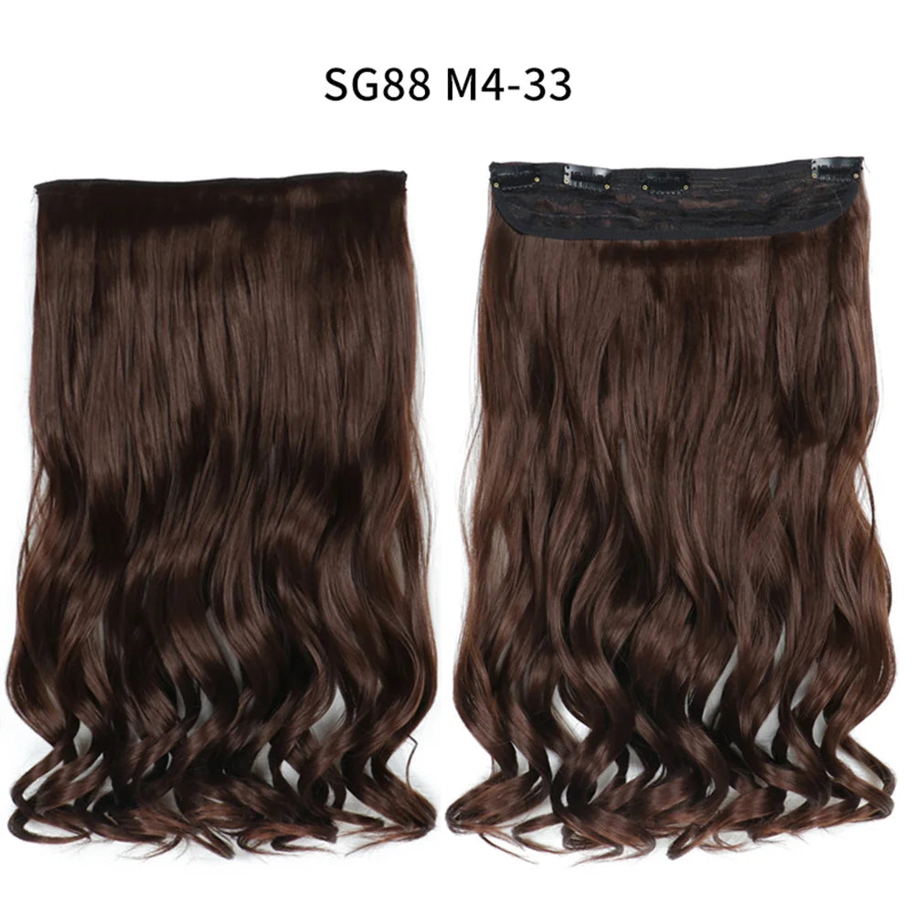 Long Clip In Hair Extensions for Length and Volume 22 Inch