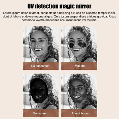 NEW UV Smart Sunscreen Makeup Mirror Sunscreen detection mirror UV mirror sunscreen Testing Portable LED light makeup mirror