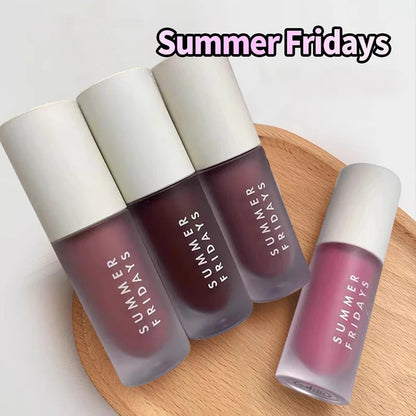 Iced Coffee Butter Lip Balm Moisturizing Transparent Lipstick Set Smooth Soft Tube Mirror Lip Gloss Lip Makeupv