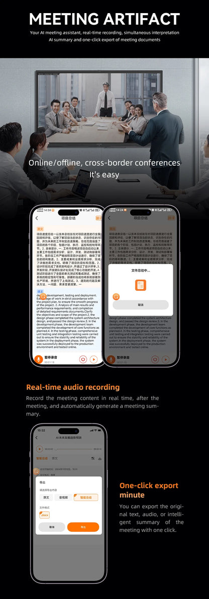 AI Smart Translator Device Voice Language Instant Translation Photo Recognition Translationrt Multifunctional Translator For IOS