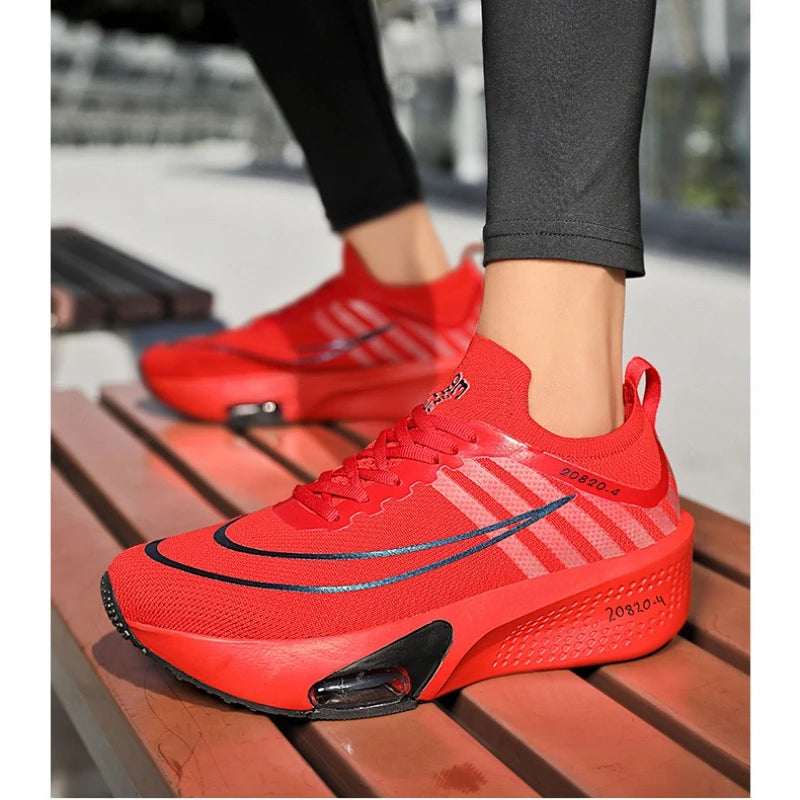 Breathable Sneakers for Marathon Training Cushioned Insole Nonslip Grip