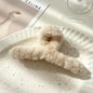 Faux Fur Hair Claw for Women Elegant Acrylic Crab Barrette Hairpin Girl-Hair Accessories Furry Headwear Hair Claw Clip