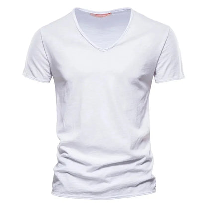Soft V-Neck Tee For Men With 100 Percent Cotton Breathable Fit
