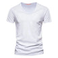 Soft V-Neck Tee For Men With 100 Percent Cotton Breathable Fit