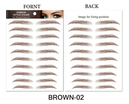 Women’s 6D Eyebrow Tattoos Stickers Waterproof Hair-Like Brow Grooming Shaping