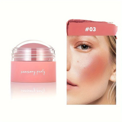 Waterproof Cream Blush Palette with Six Shades for All Skin Tones