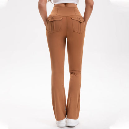 High-Waist Yoga Pants With Hidden Pockets For Women Performance Four-Way Stretch