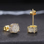 Luxury Exquisite Men's And Women's Earrings, Gold color And Silver color Inlaid Crystal Zircon Fashion Hip Hop Party Jewelry G