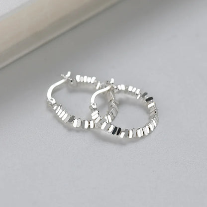 New 925 Sterling Silver  Earrings Charming Minimalist Style Geometric Earrings Party Gift Women Fine Jewelry
