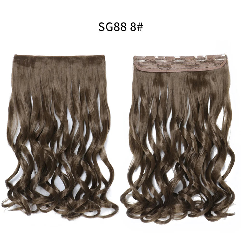 Long Clip In Hair Extensions for Length and Volume 22 Inch