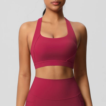 Women’s Yoga Bra Crop Top Nylon Elastane Supportive Sling Back