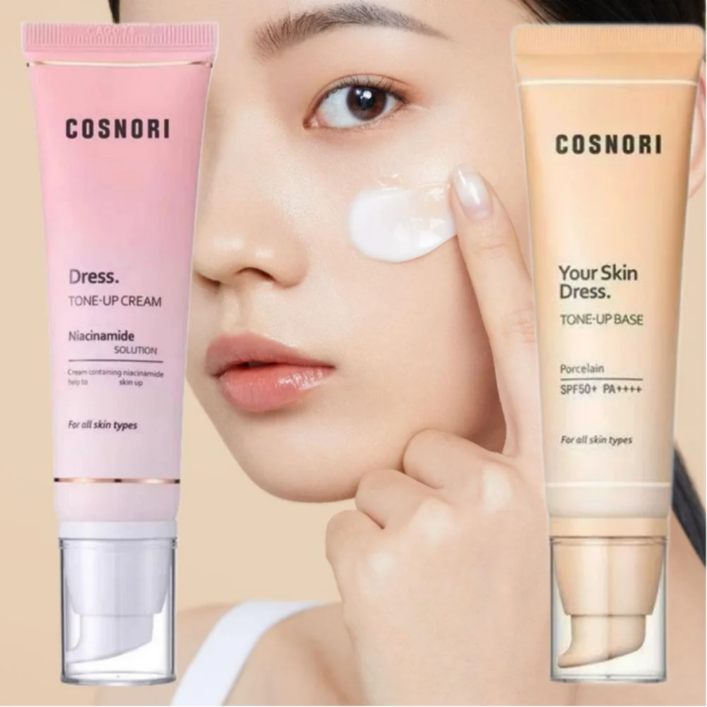 Tone up cream brightening makeup base daily moisturizer with niacinamide solution in squeeze tubes