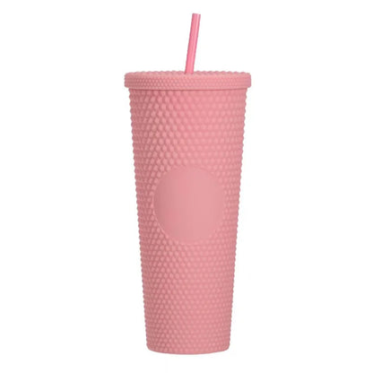 2026 Luxury Diamond Cold Cup Tumbler with Straw | Double Wall Iced Coffee Cup | Starbucks-Style Reusable Cup