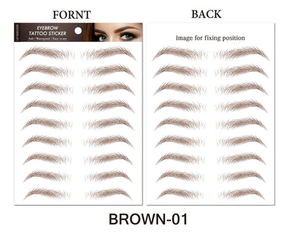 Women’s 6D Eyebrow Tattoos Stickers Waterproof Long Lasting Hair Like Brows