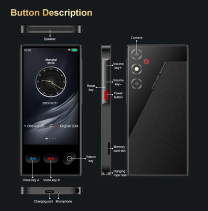Portable Real Time Voice Translator For Travel 12 Offline Languages
