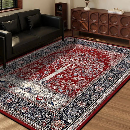 Persian Style Retro Home Living Room Rug Large Size Non-slip Entrance Door Mats Easy Cleaning Soft Bedroom Carpet Decoration