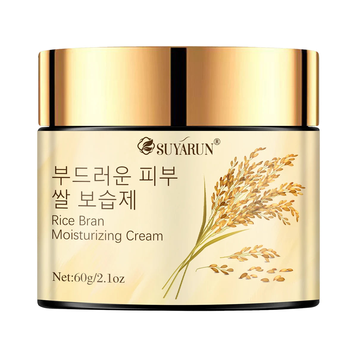 Korean Rice Extract Hydrating Facial Cream For Dry Sensitive Skin With 24 Hour Moisture Brightening