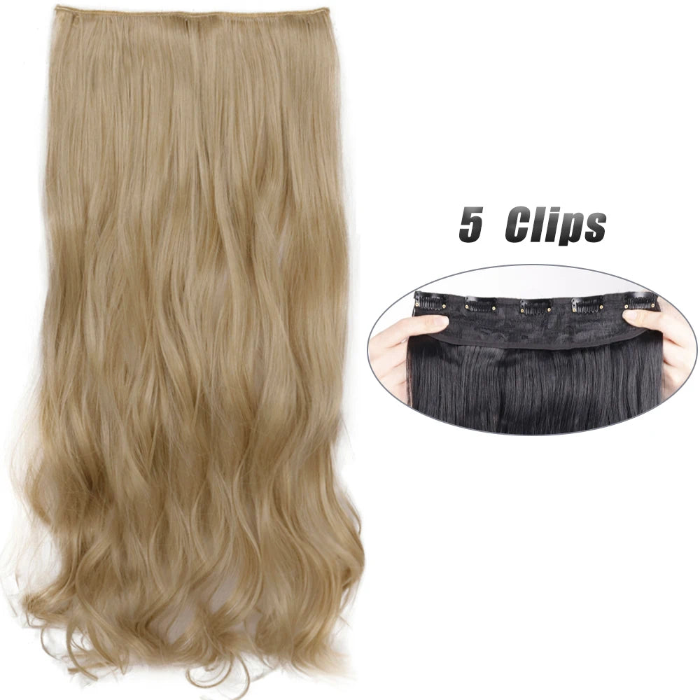 Wavy Clip In Hair Extensions Five Clip Set for Fuller Waves