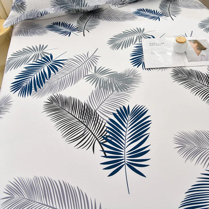 Soft Bedsheet Simple Style Bed Cover Single/Queen/King Size Bed Linen Home Fitted Sheets 침대시트 (Pillowcase Need Order)