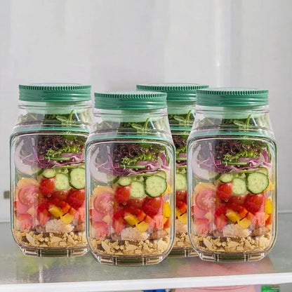 Fresh Vertical Salad Container with Side Openings for Mess Free Access