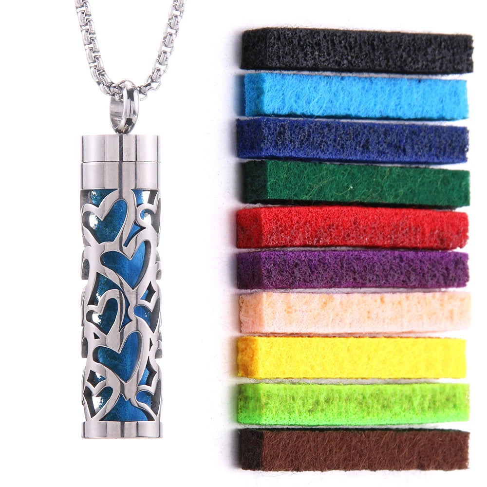 Women’s Aromatherapy Diffuser Necklace 316L Stainless Steel Locket
