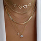 Women's Goldtone Necklace Set With Braided Bead Chains And Star Pendants In Five-Length Array