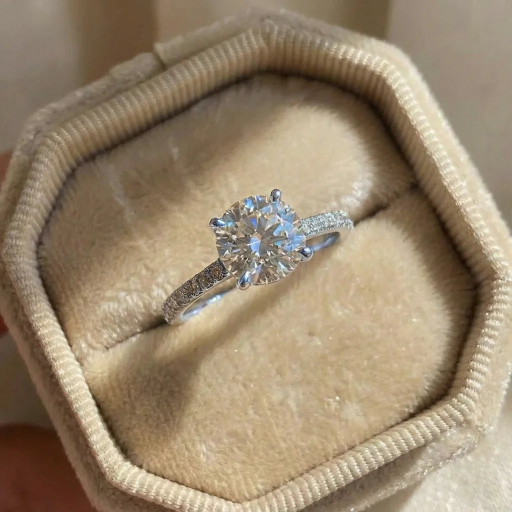 Radiant Ring with Zircon Accent in Sterling Silver for Everyday Wear