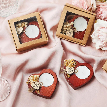 Wood Candle Holder Rustic Tealight Stand For Wedding Centerpieces