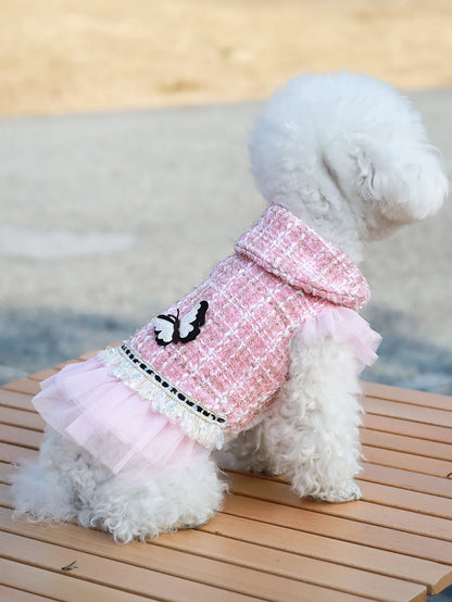 Plaid dog dress for dressed-up days