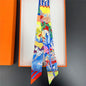 NEW 2026 Long Scarf for Women Narrow Ribbon Headband Female Neckerchief Handle Bag Band Bandana Hair Tie Accessories