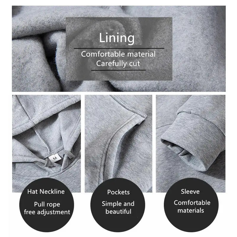 Soft Hoodie and Sweatpants Set with Fleece Interior Relaxed Fit Lounge