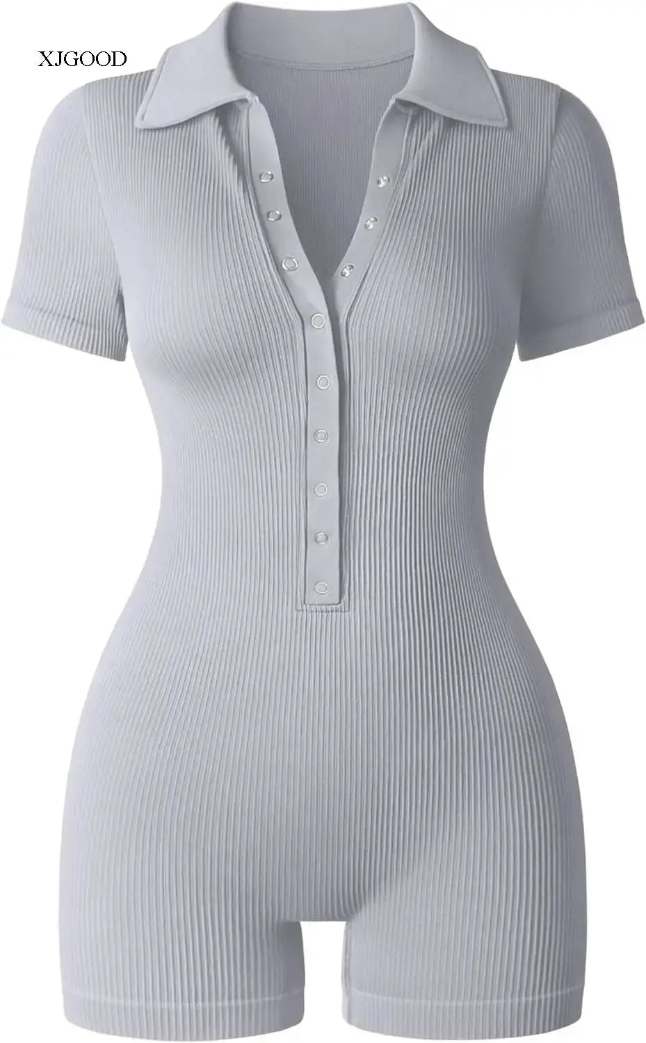 Breathable Collared Jumpsuit with Cinched Waist