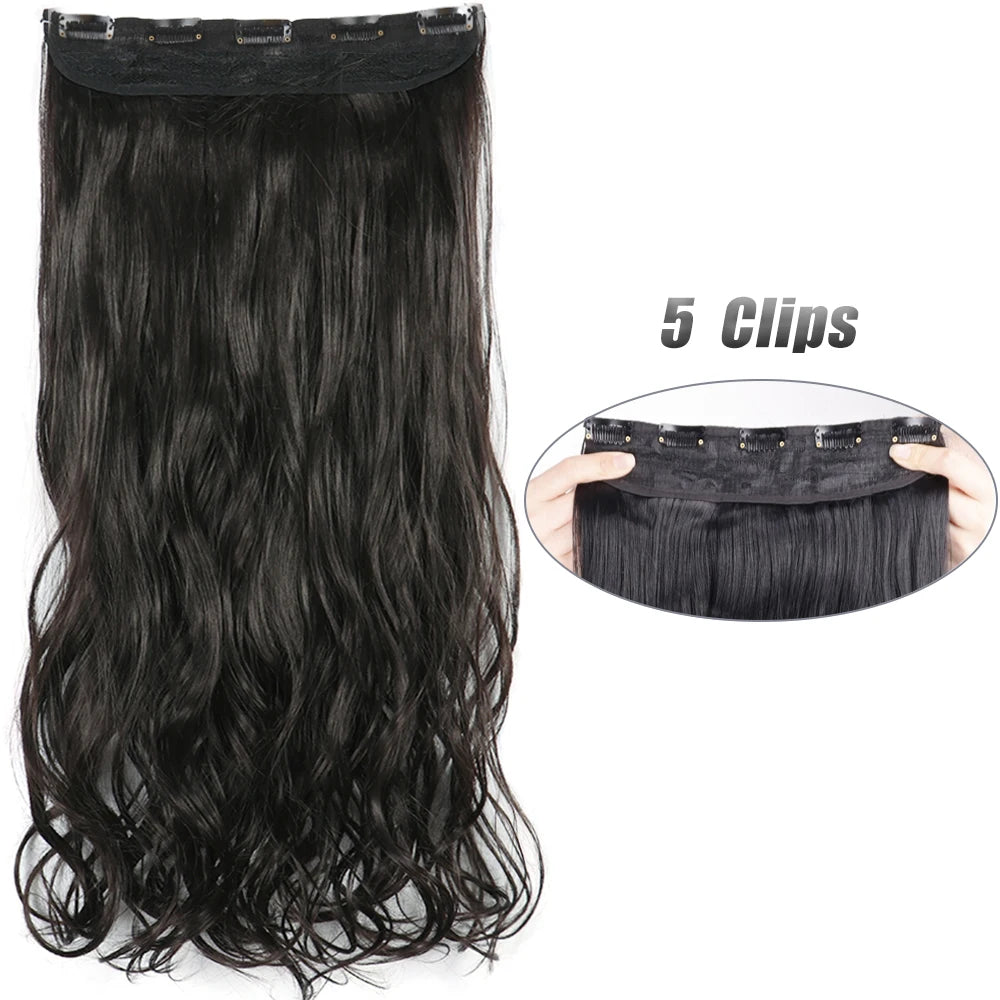 Wavy Clip In Hair Extensions Five Clip Set for Fuller Waves