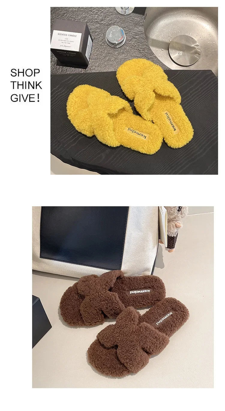 Soft Slippers with Faux Fur Lining for All Day Indoor Outdoor Warmth
