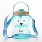 Insulated Teddy Bear Water Bottle 1000ml With Straw And Strap