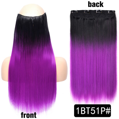 Long Clip In Hair Extensions for Length and Volume 22 Inch