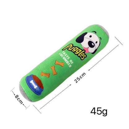 Beer Bottle Plush Dog Toy Chew Squeaker for Teeth Cleaning