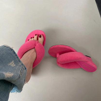 Bailamos 2025 Summer Women Slipper Fashion Narrow Band Ladies Slip On Flip Flop Low Wedge Heel Outdoor Dress Slides Mujer