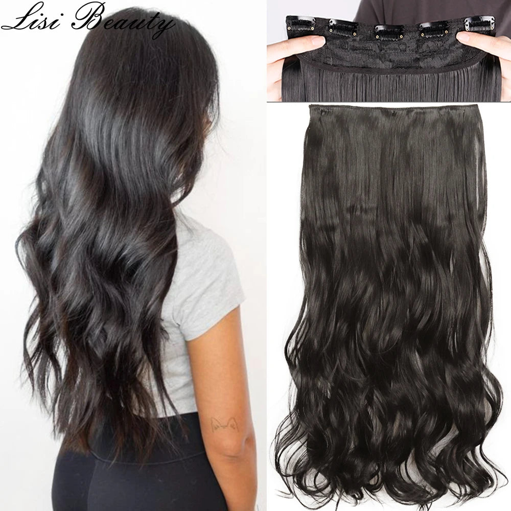 Wavy Clip In Hair Extensions Five Clip Set for Fuller Waves