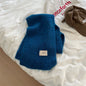 Winter New Woolen Knitted Solid Color Scarf Female Versatile Cold-proof Shawl Women's Thickened Warm Scarves Apparel Accessories